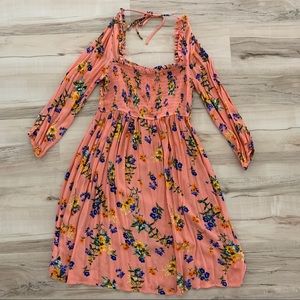 Adorable Empire Waist Smocked Floral Dress